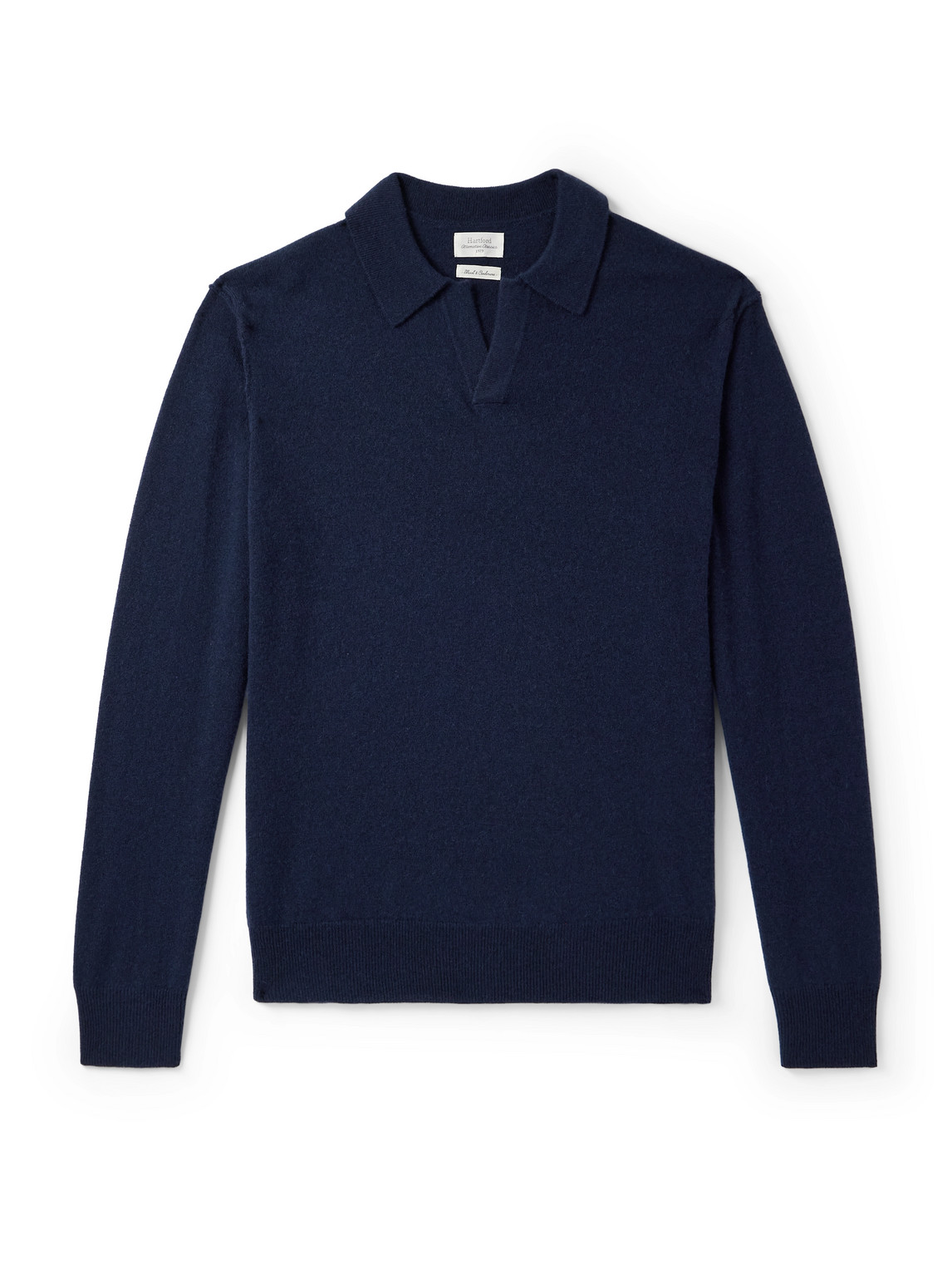 Hartford Wool And Cashmere-blend Polo Shirt In Blue