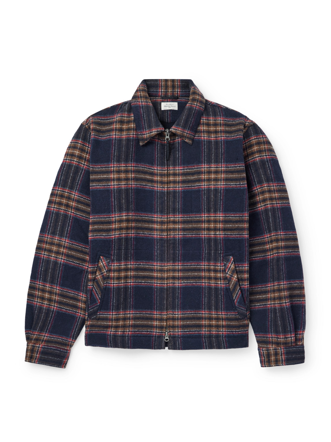 Hartford Dave Checked Double-faced Recycled Wool-blend Jacket In Multi