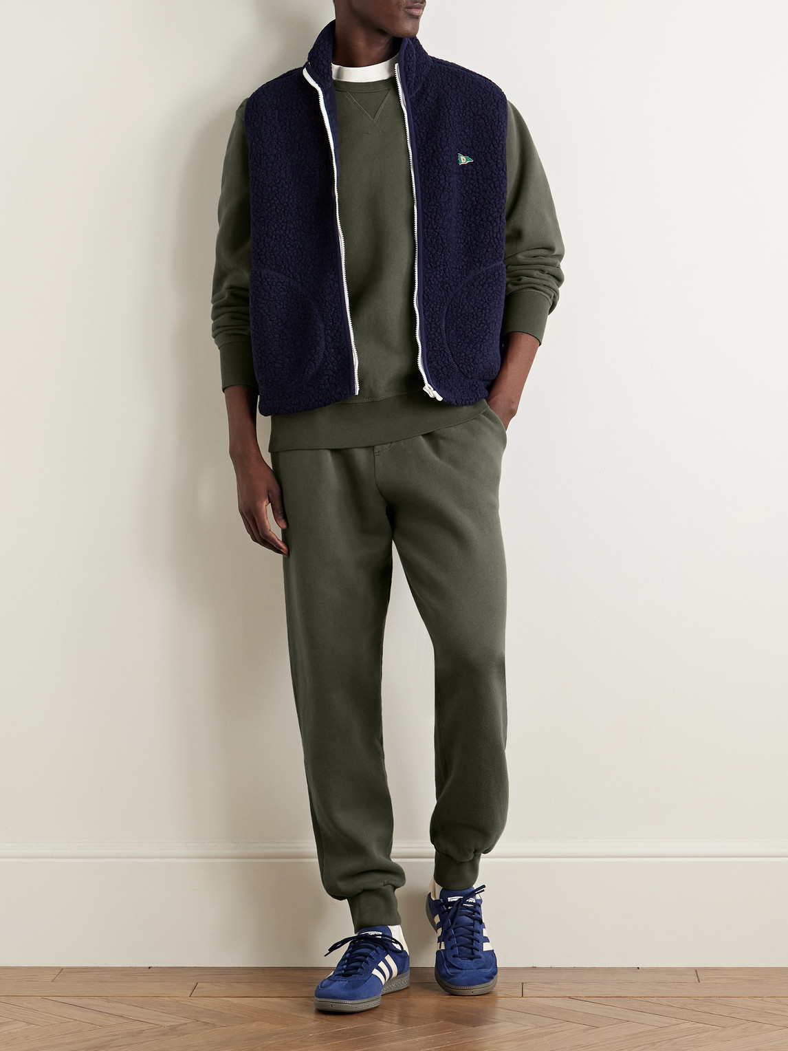 Hartford Garment-dyed Cotton-jersey Sweatshirt In Green