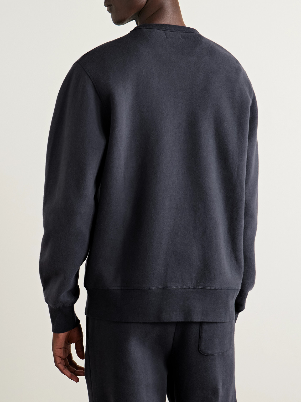 Hartford Garment-dyed Cotton-jersey Sweatshirt In Blue