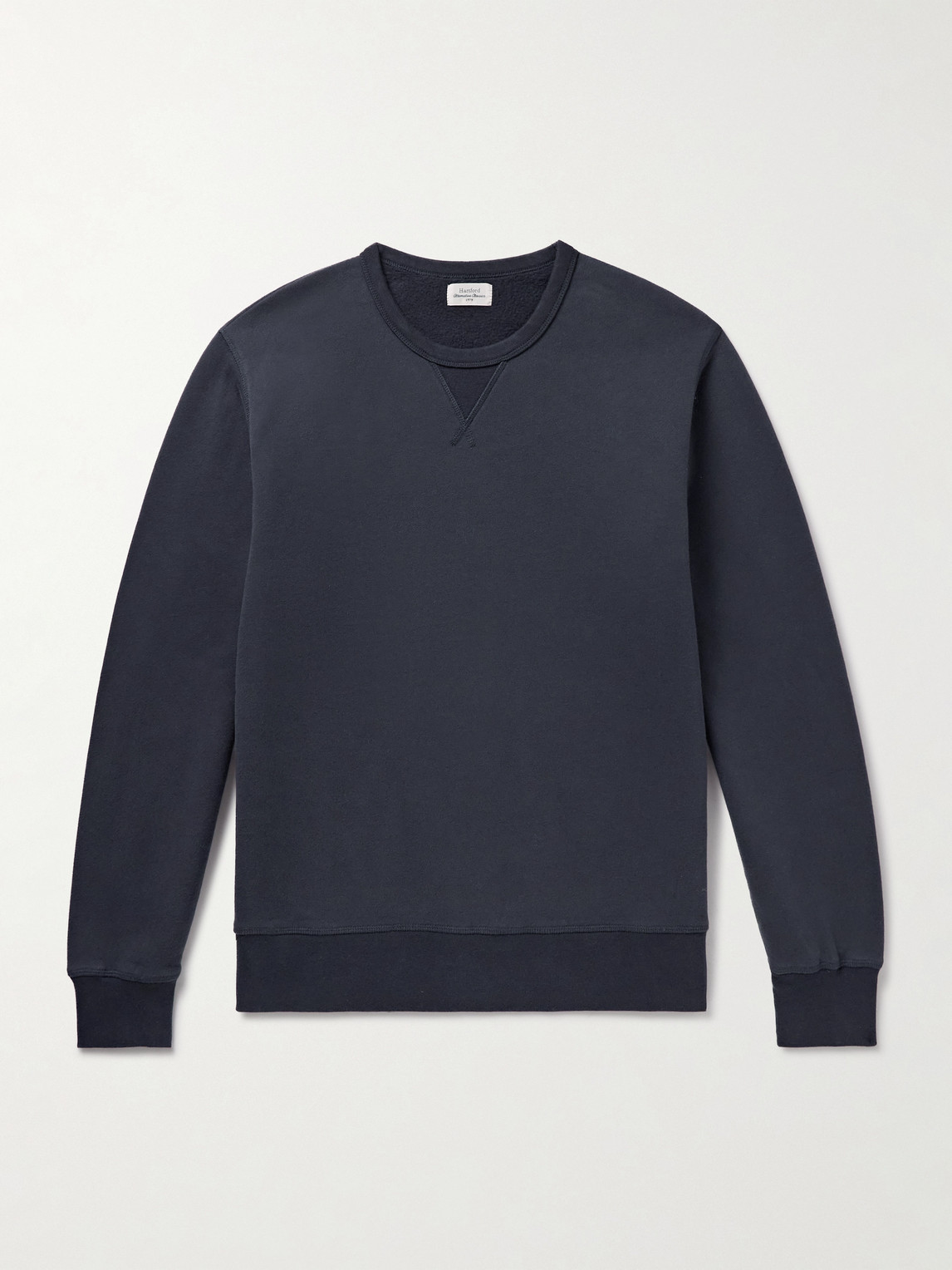 Hartford Garment-dyed Cotton-jersey Sweatshirt In Blue