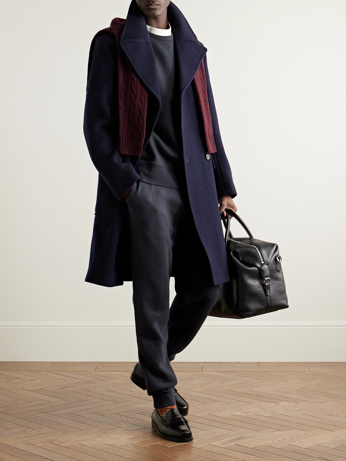 Hartford Garment-dyed Cotton-jersey Sweatshirt In Blue