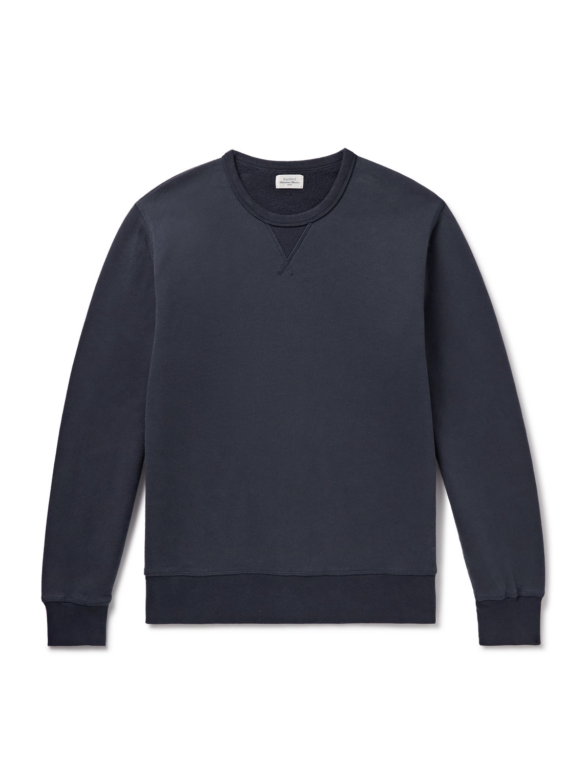 Hartford Garment-dyed Cotton-jersey Sweatshirt In Blue