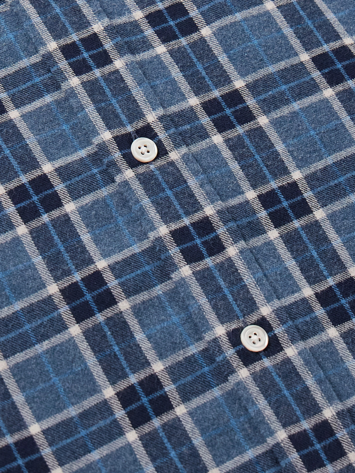 Hartford Paul Checked Cotton-flannel Shirt In Blue