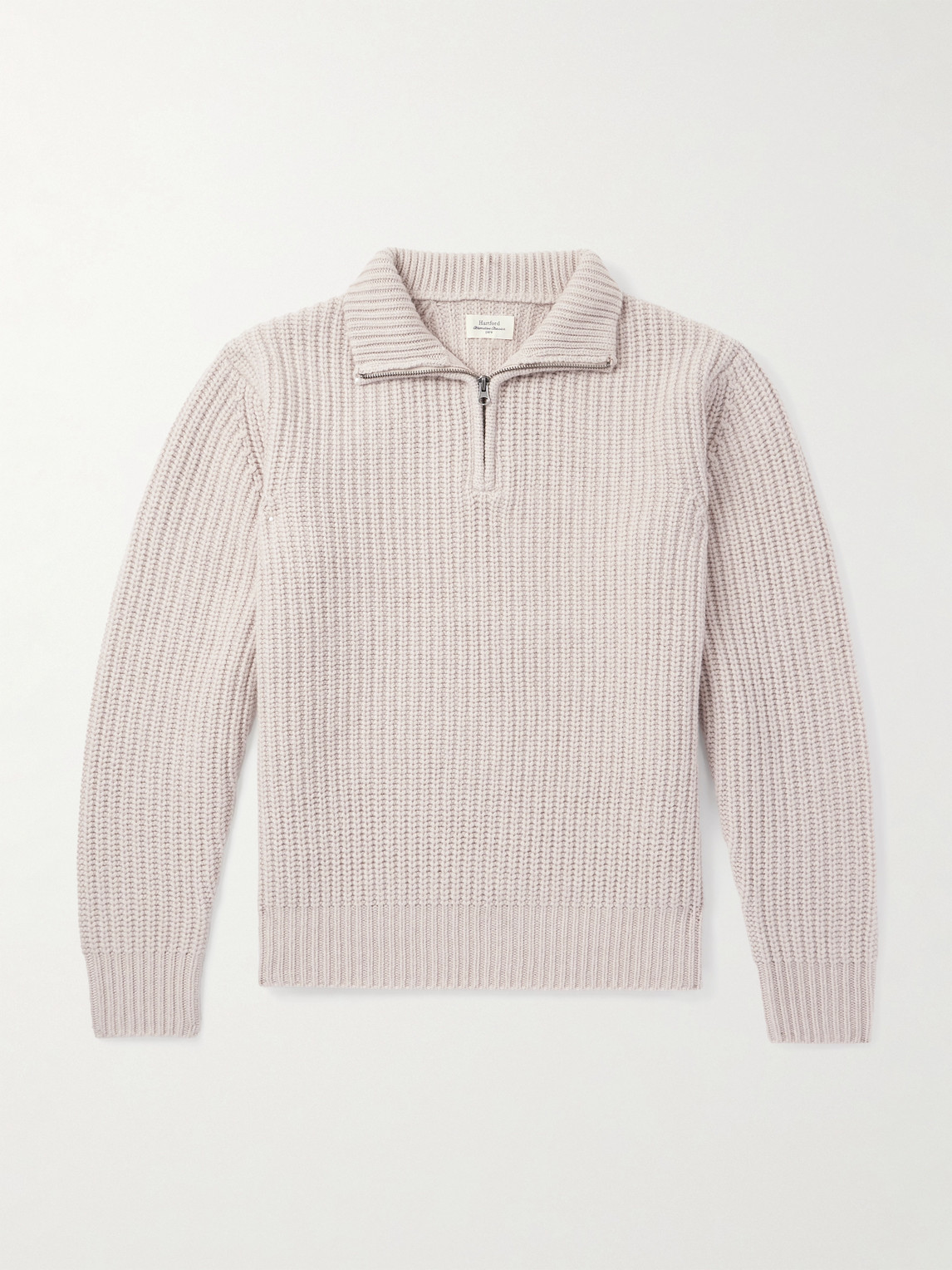 Hartford Ribbed Wool Half-Zip Sweater - Men