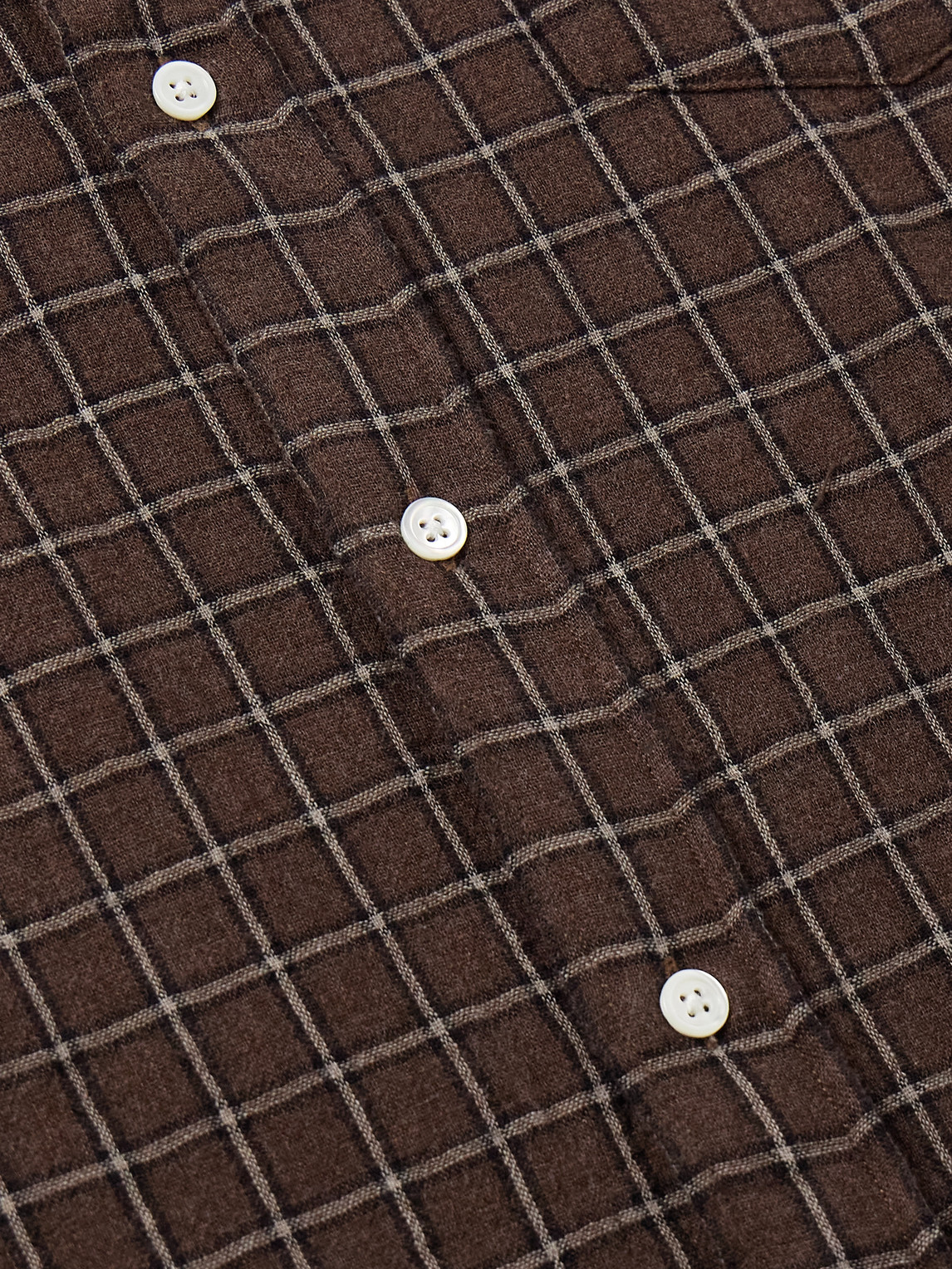 Hartford Paul Checked Cotton-flannel Shirt In Brown