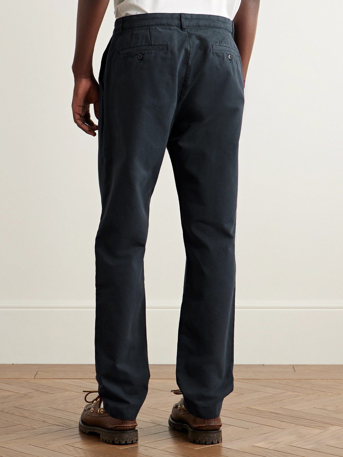 Hartford Tommy Straight-leg Cotton-twill Trousers In Blue