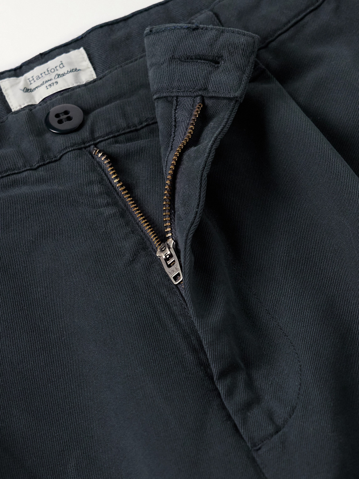 Hartford Tommy Straight-leg Cotton-twill Trousers In Blue