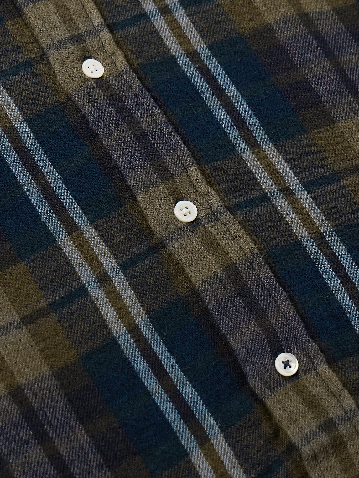 Hartford Paul Checked Cotton-flannel Shirt In Green