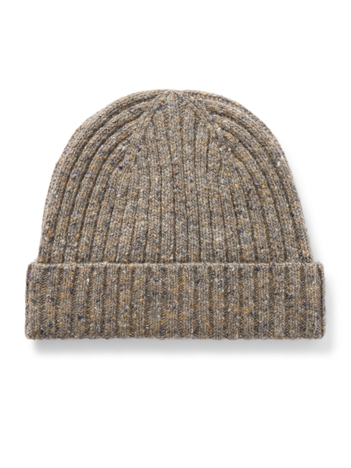 Hartford Ribbed Wool-blend Beanie In Brown