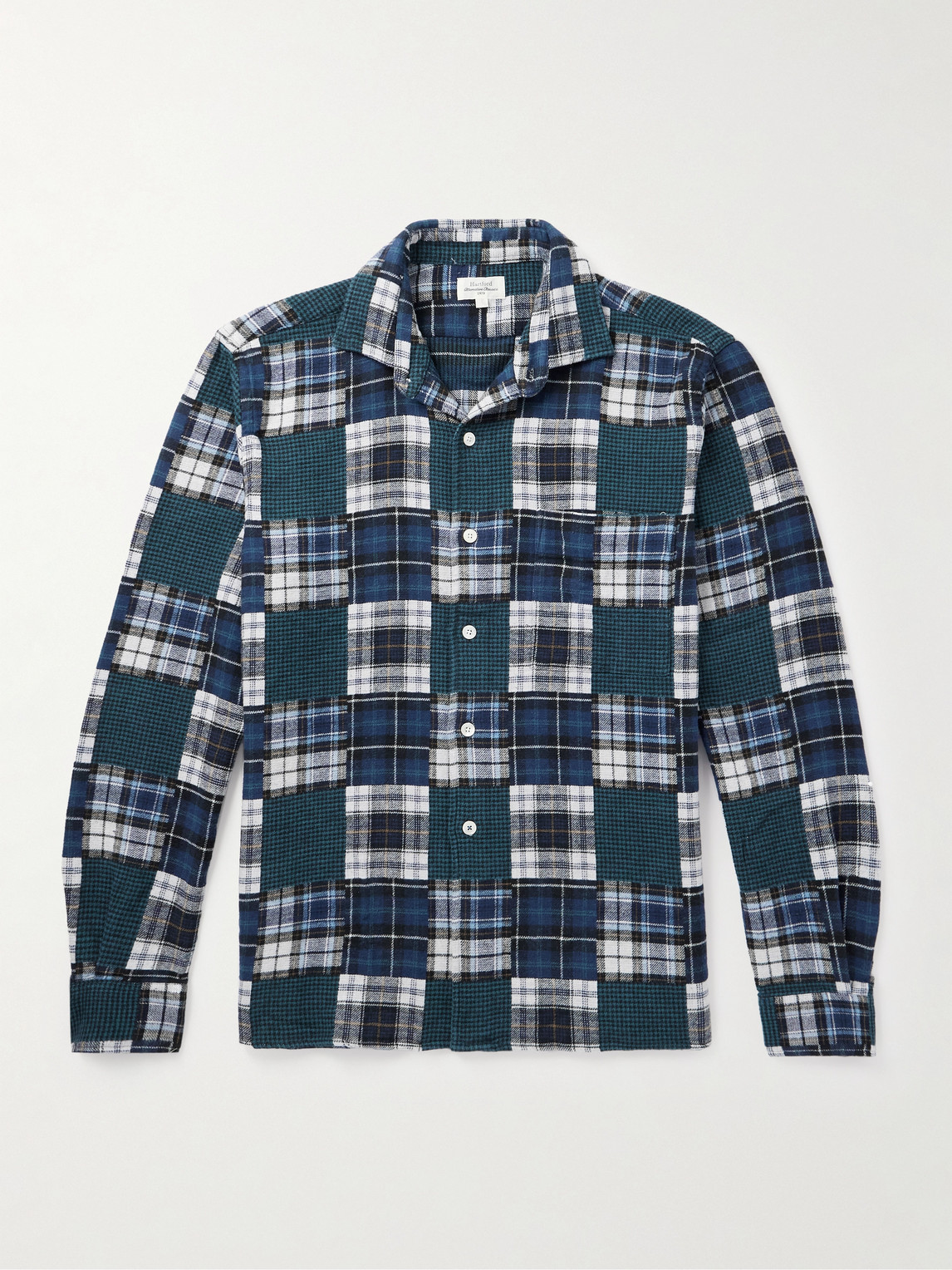 Hartford Patt Patchwork Checked Cotton Shirt In Multi