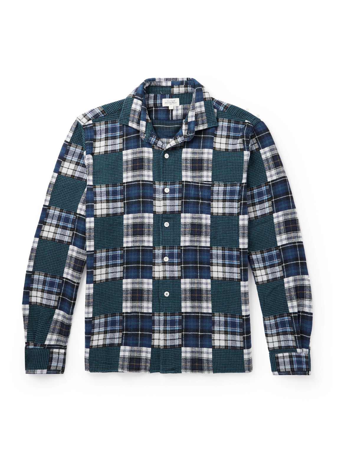 Hartford Patt Patchwork Checked Cotton Shirt In Multi