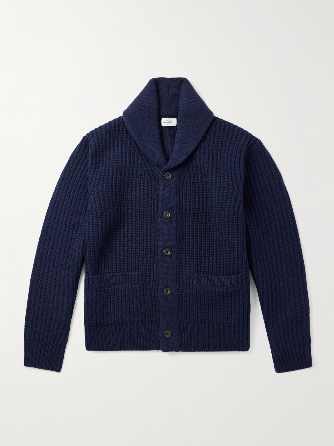 Hartford Shawl-Collar Ribbed Wool Cardigan - Men