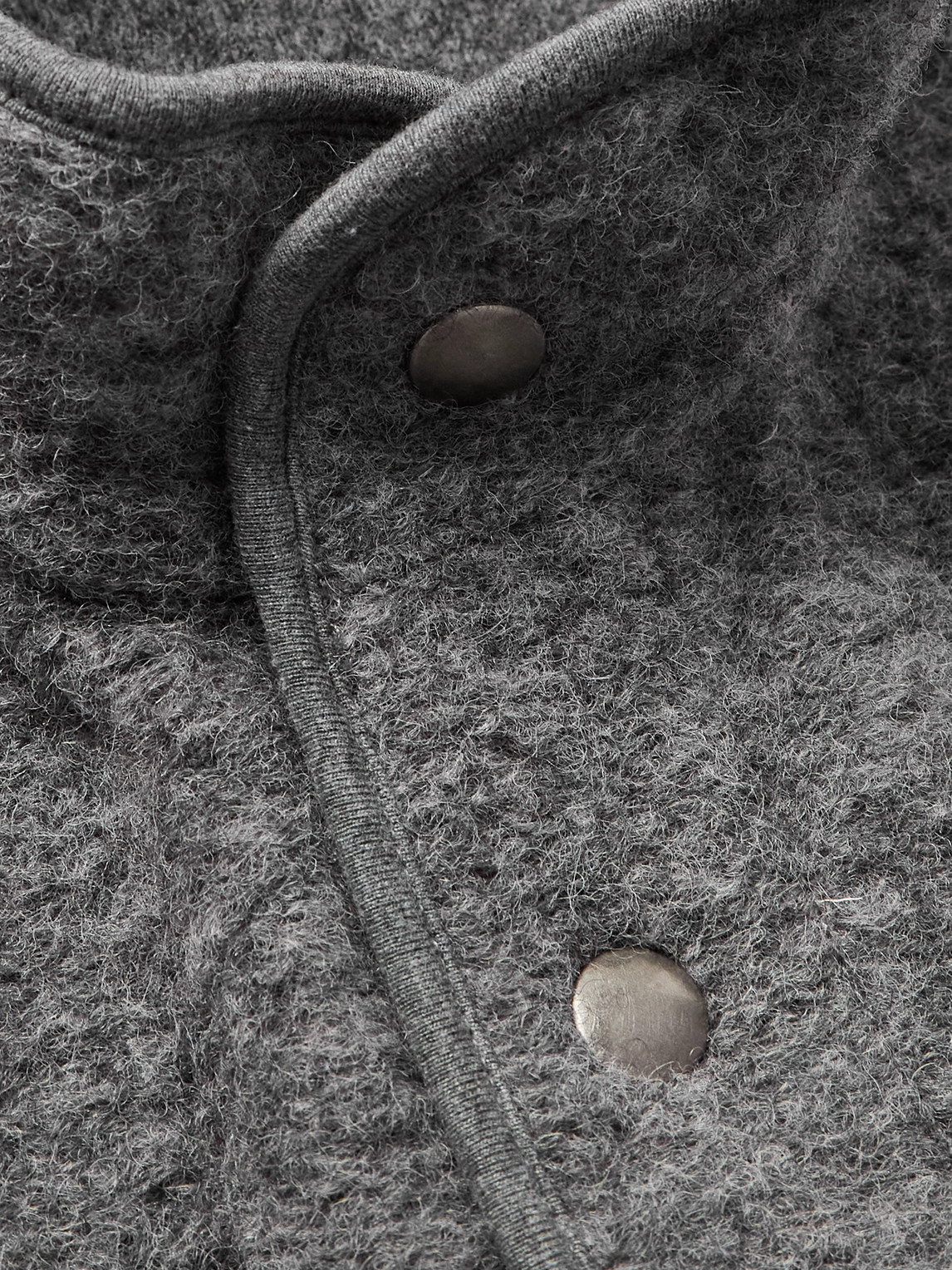 Hartford Jock Wool-blend Bouclé Bomber Jacket In Gray