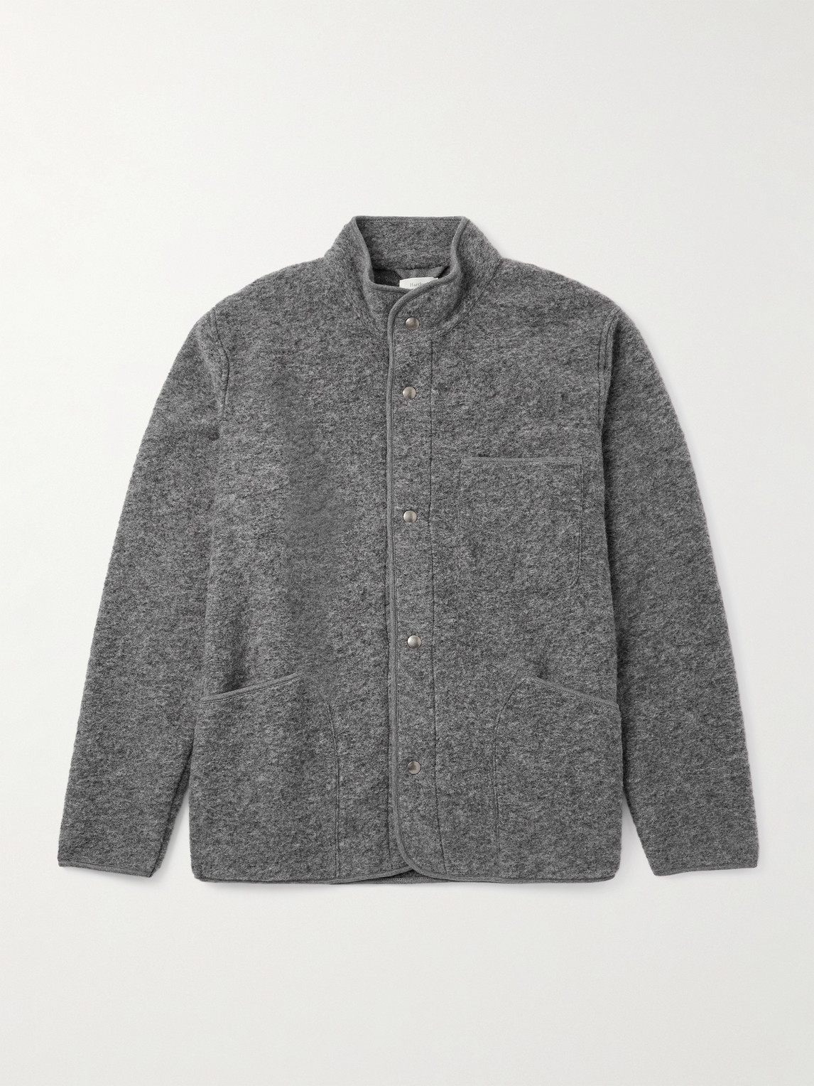 Hartford Jock Wool-blend Bouclé Bomber Jacket In Gray
