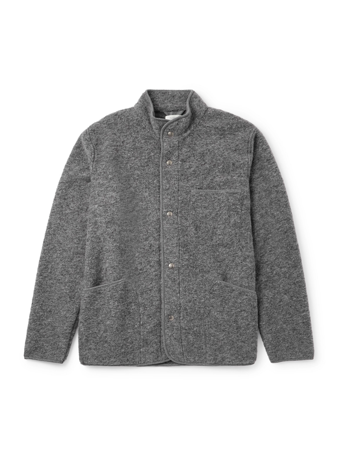 Hartford Jock Wool-blend Bouclé Bomber Jacket In Gray