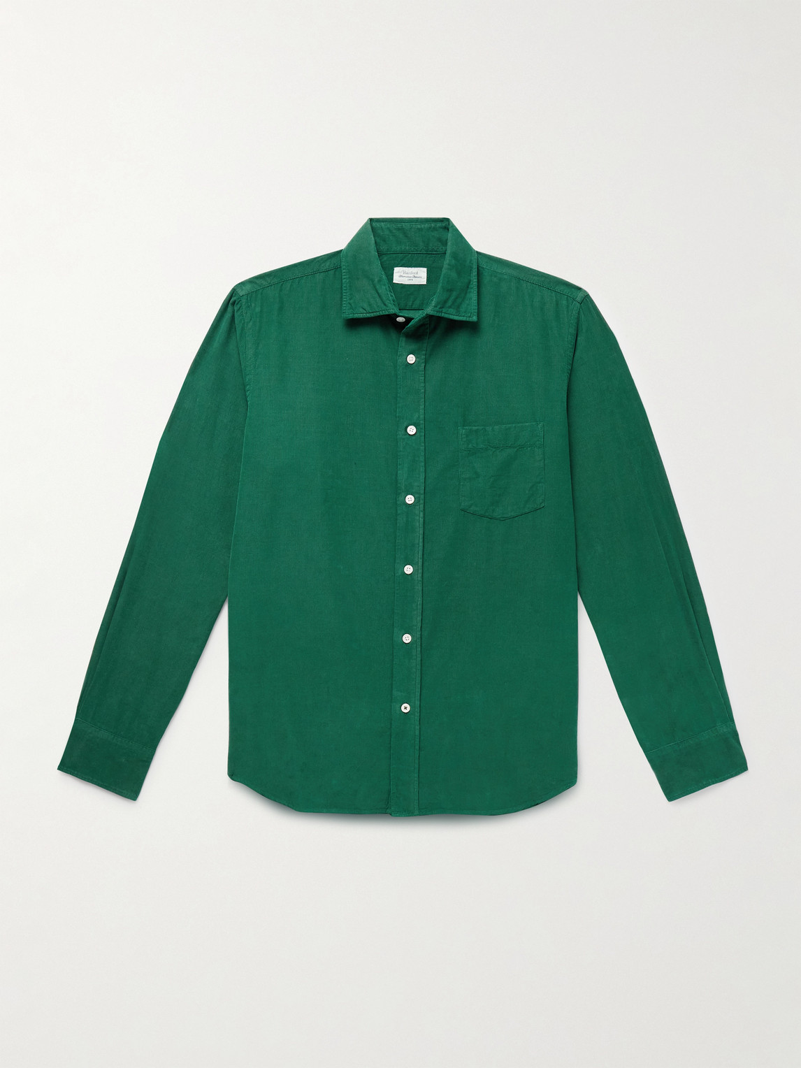 Hartford Paul Cotton-corduroy Shirt In Green