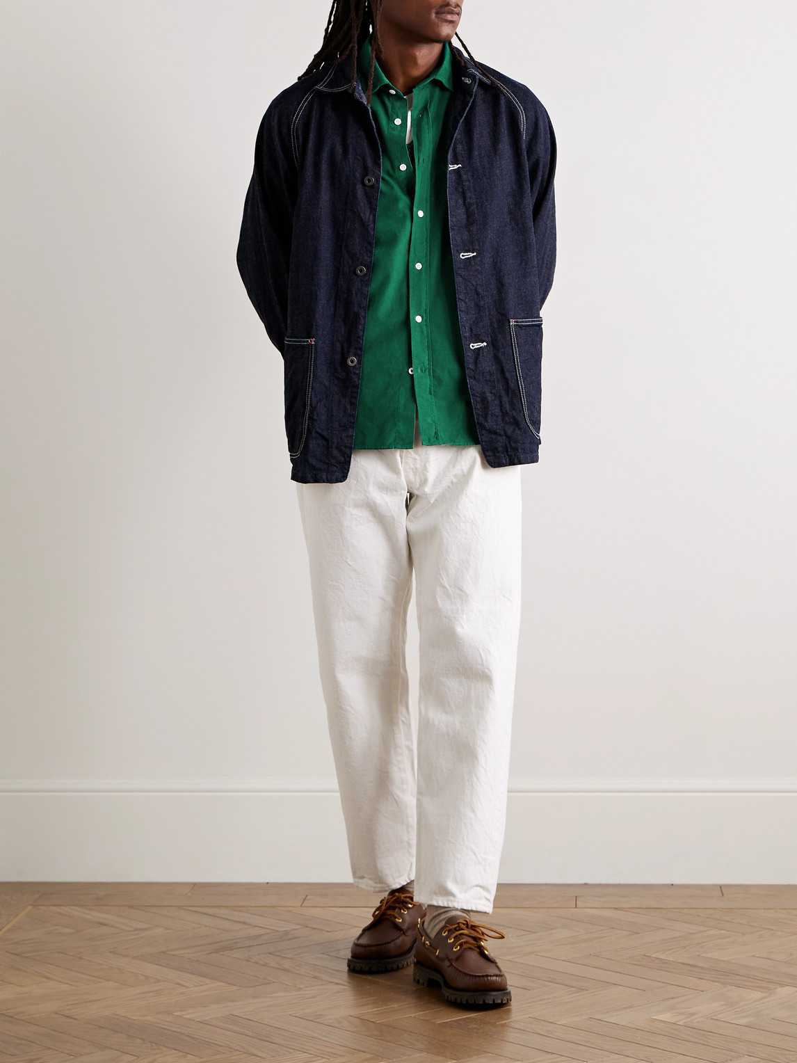 Hartford Paul Cotton-corduroy Shirt In Green