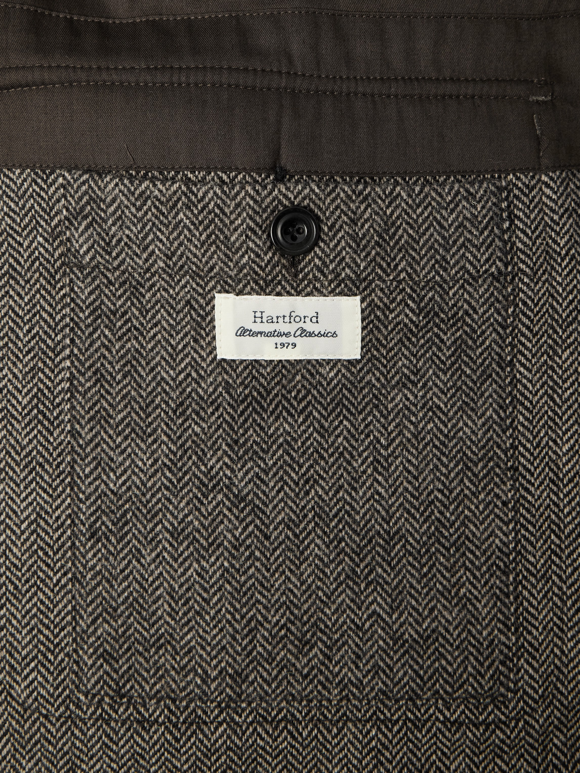 Hartford Joey Herringbone Wool-blend Blazer In Green