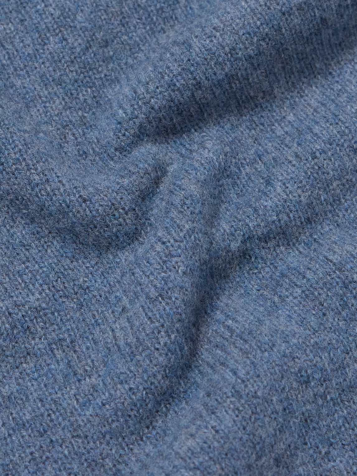 Hartford Brushed Shetland Wool Sweater In Blue