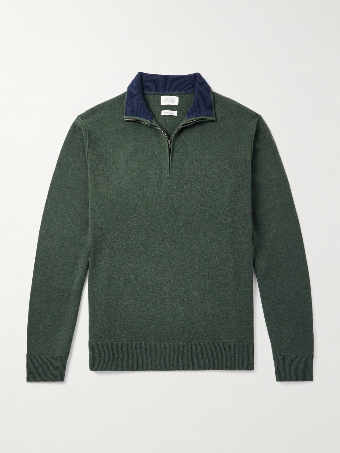 Hartford Wool and Cashmere-Blend Half-Zip Sweater - Men