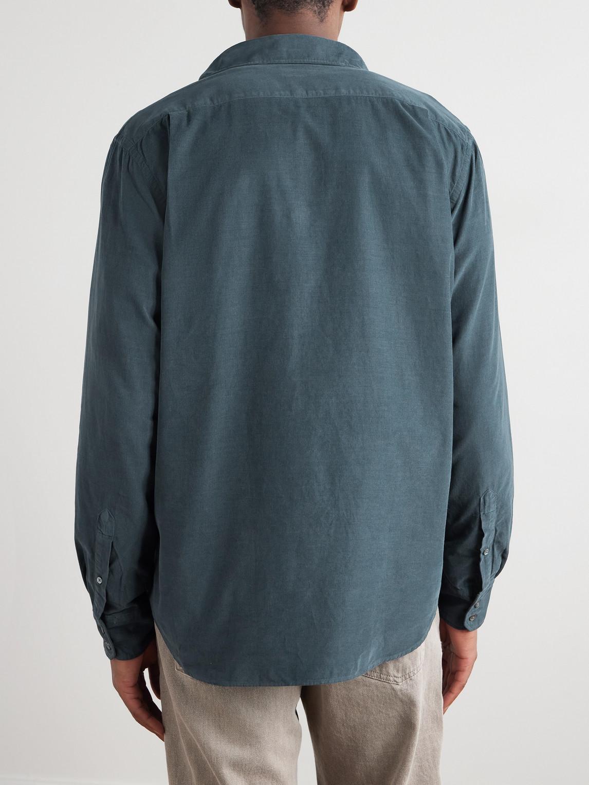 Hartford Paul Cotton-corduroy Shirt In Green
