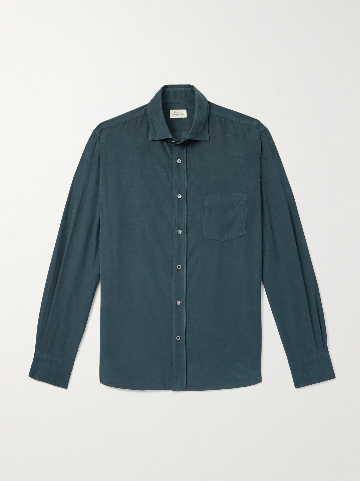 Hartford Paul Cotton-corduroy Shirt In Green
