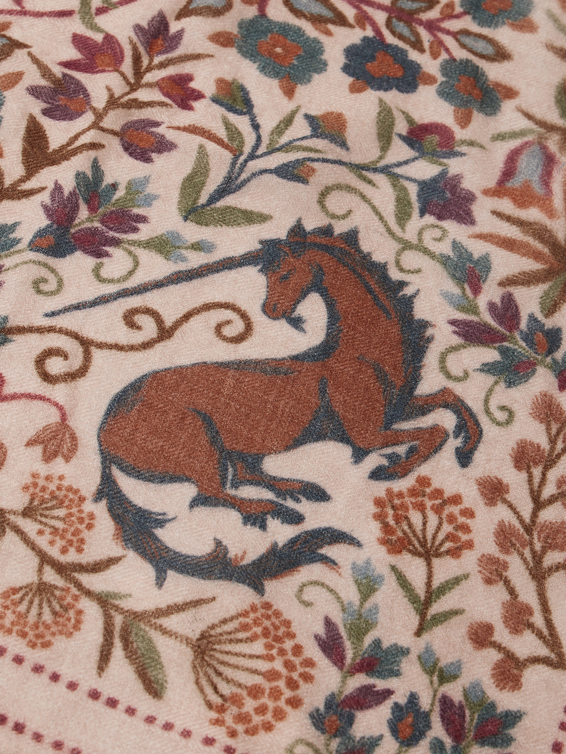 Hartford Printed Wool Bandana In Neutral