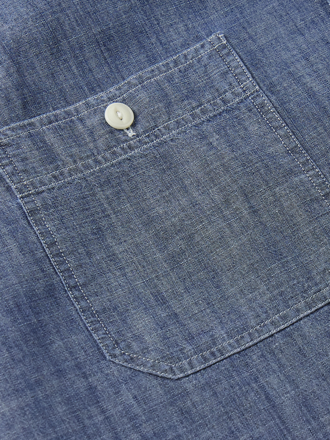 Hartford Cotton-chambray Shirt In Blue