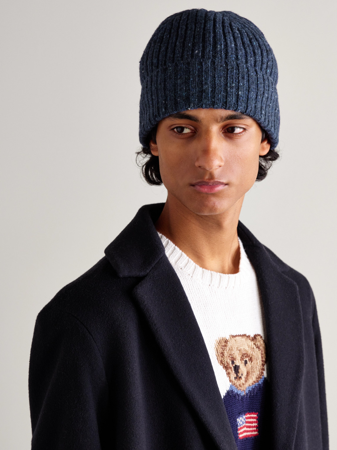Ribbed Wool-Blend Beanie — 2