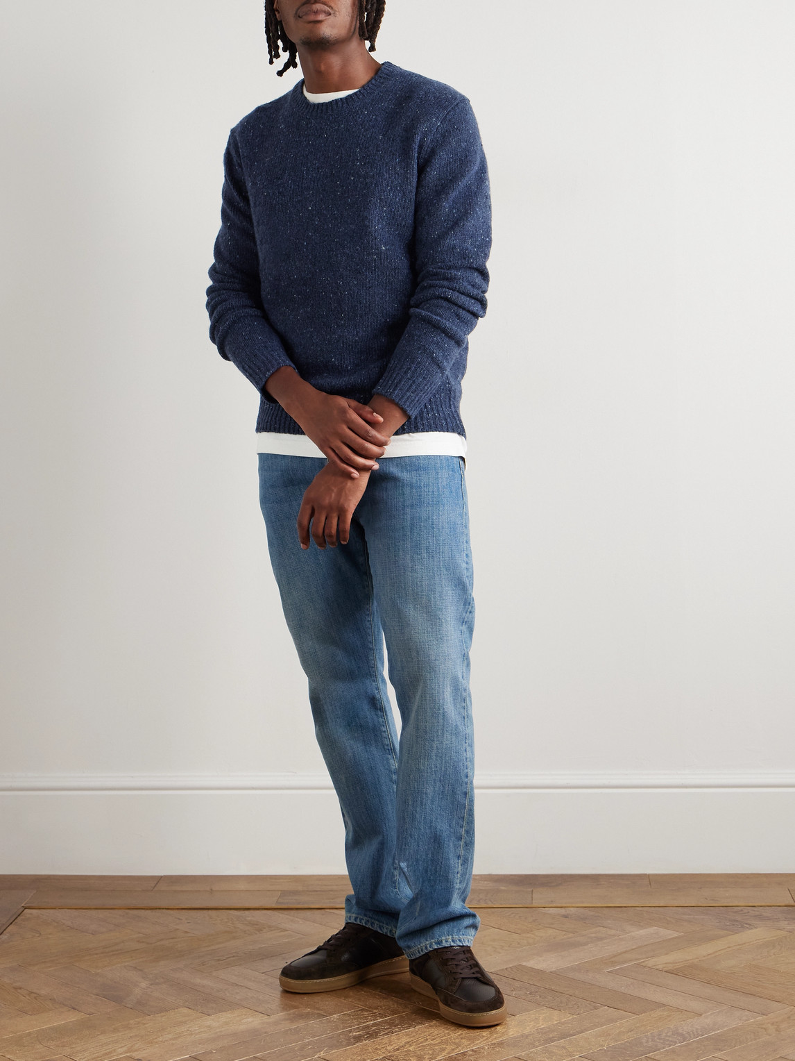 Hartford Wool-blend Sweater In Blue