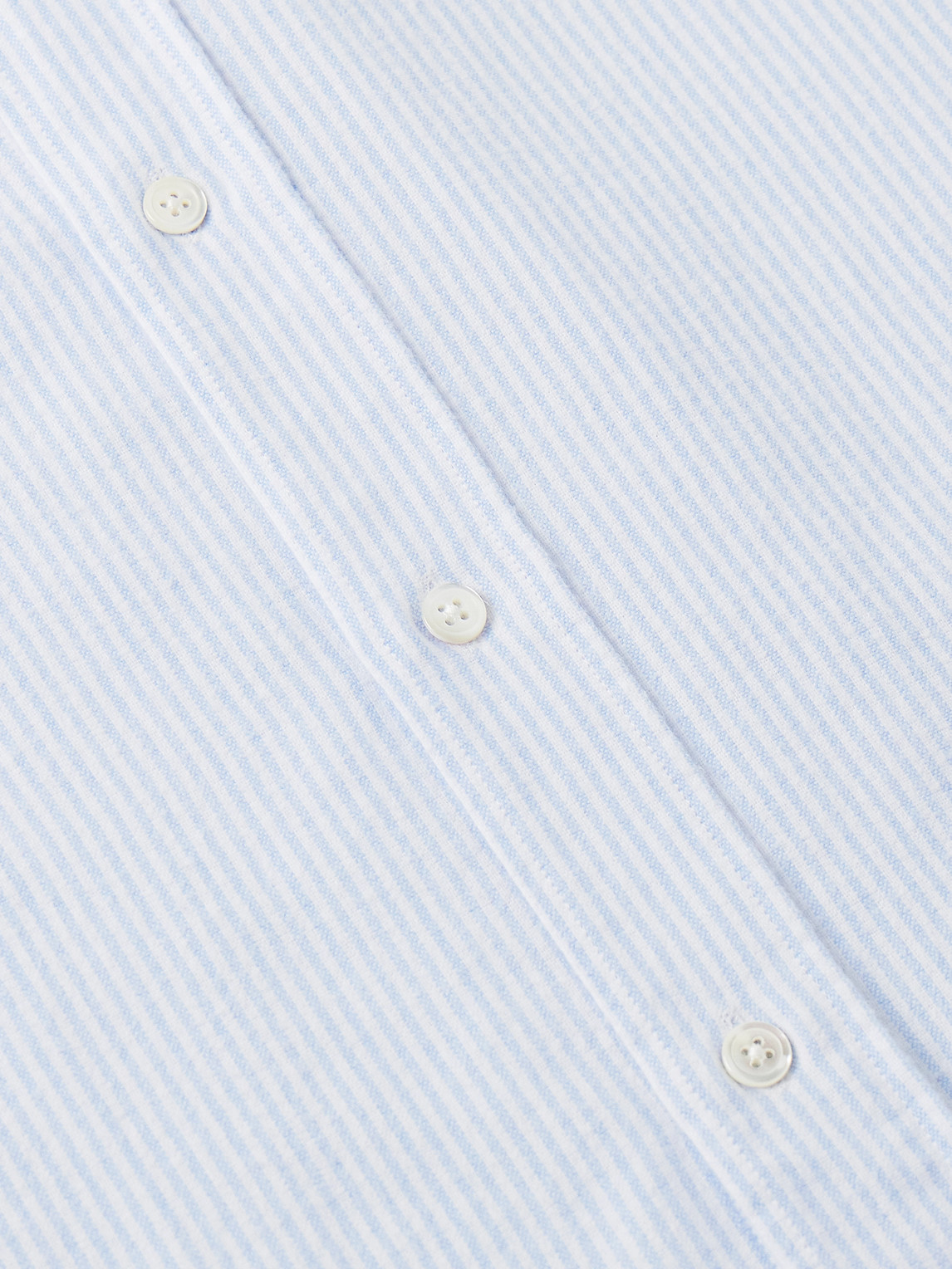 Hartford Pitt Button-down Collar Striped Cotton Shirt In Blue
