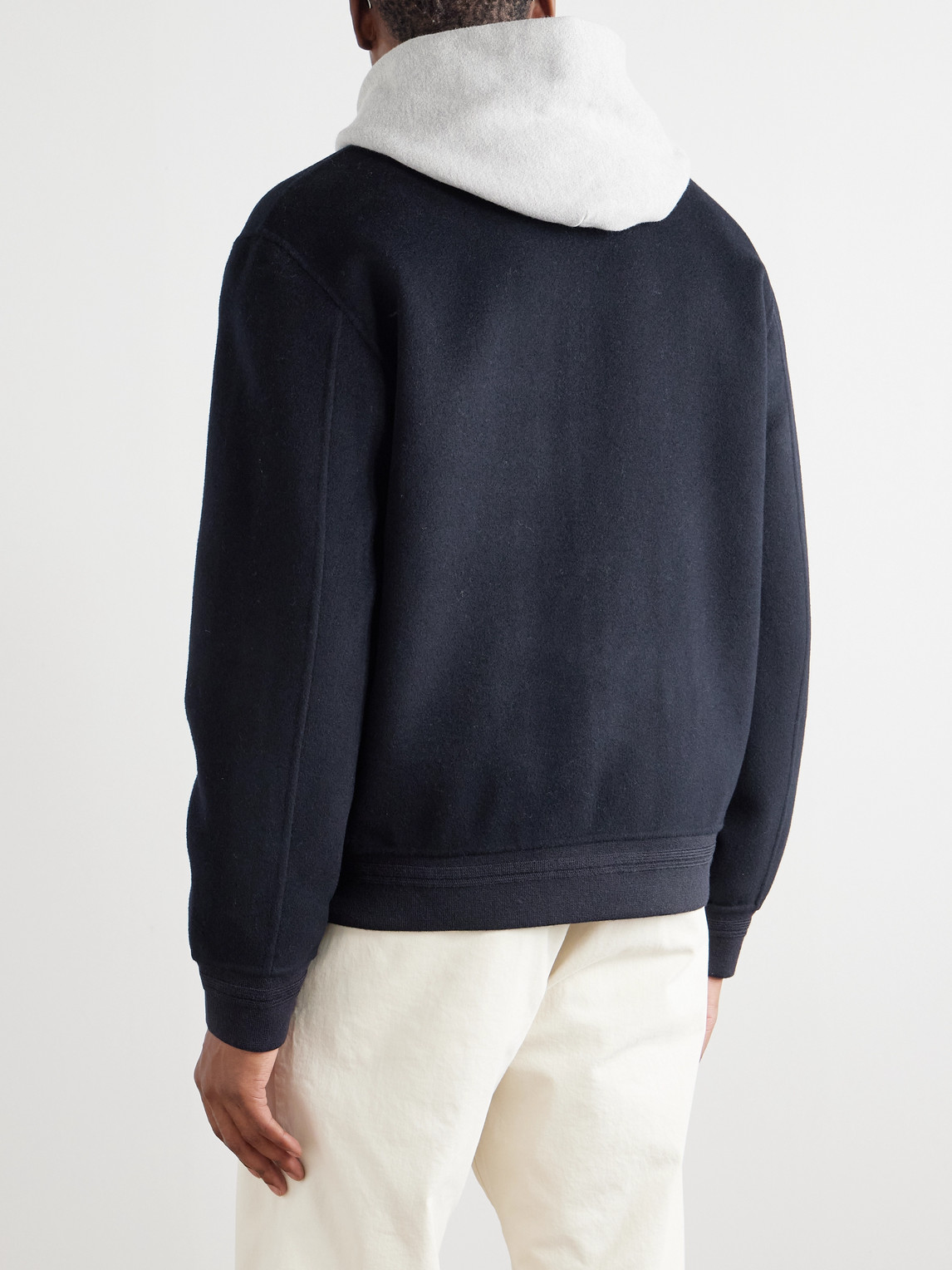 Hartford Doug Double-faced Wool-blend Jacket In Blue