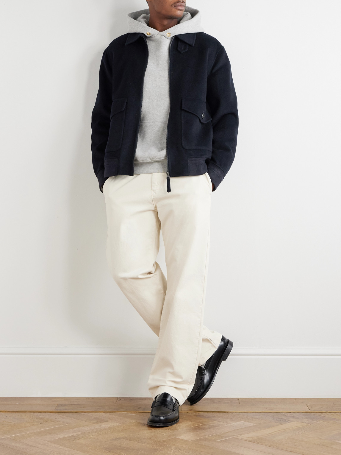 Hartford Doug Double-faced Wool-blend Jacket In Blue