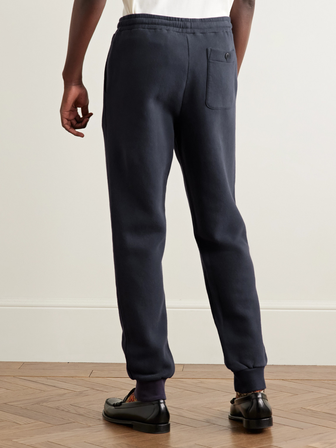 Hartford Tapered Cotton-jersey Sweatpants In Blue