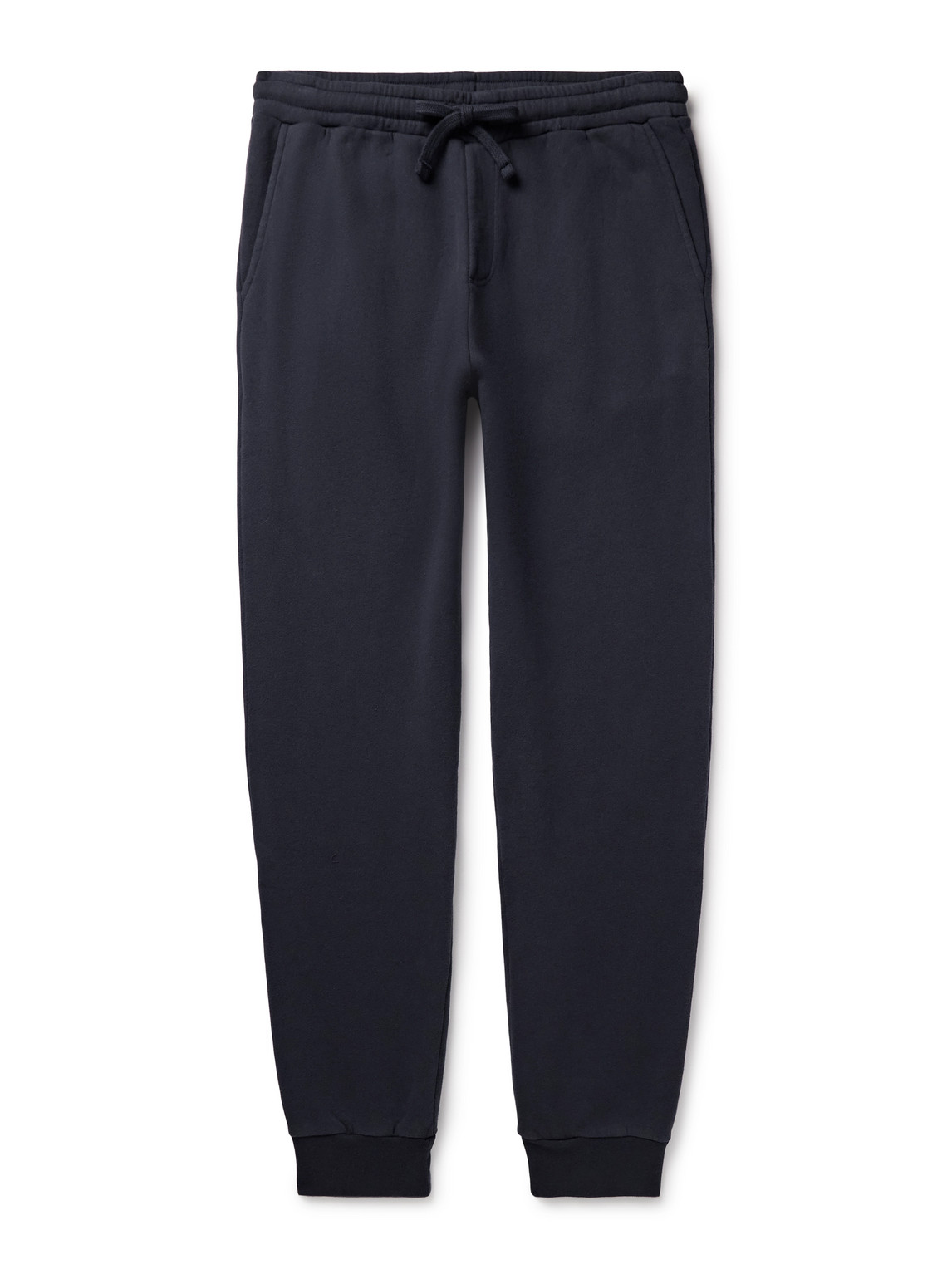 Hartford Tapered Cotton-jersey Sweatpants In Blue