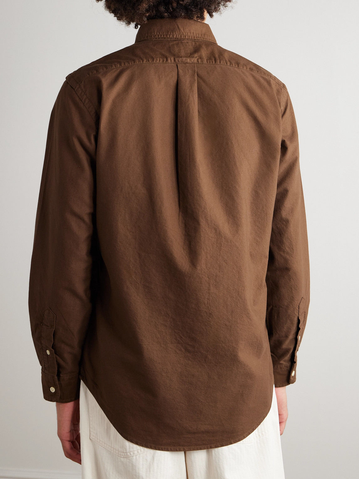 Polo Ralph Lauren Long Sleeve Sport Shirt In Brown