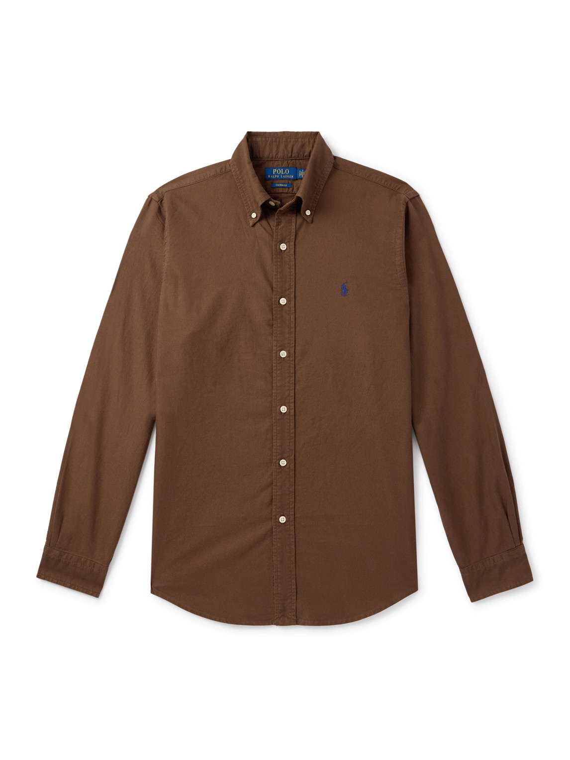 Polo Ralph Lauren Long Sleeve Sport Shirt In Brown