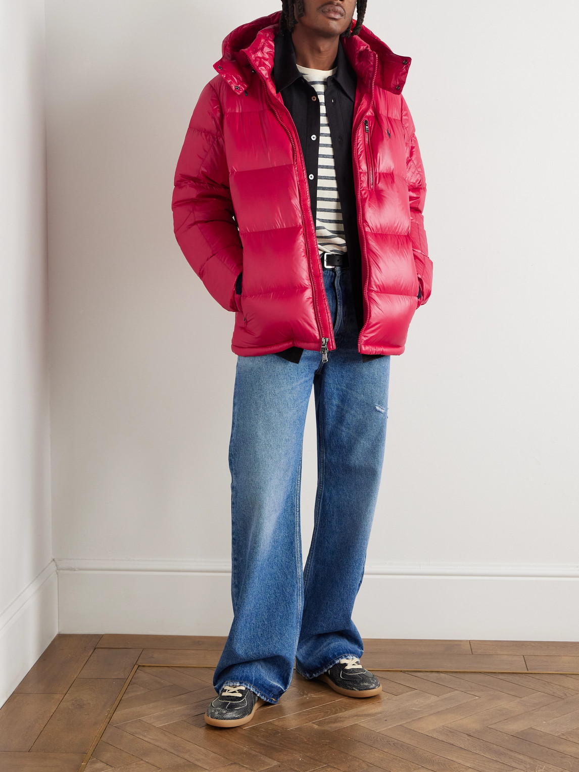 Polo Ralph Lauren Logo-embroidered Quilted Recycled-shell Hooded Down Jacket In Pink