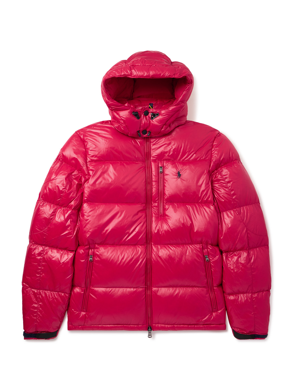 Polo Ralph Lauren Logo-embroidered Quilted Recycled-shell Hooded Down Jacket In Pink