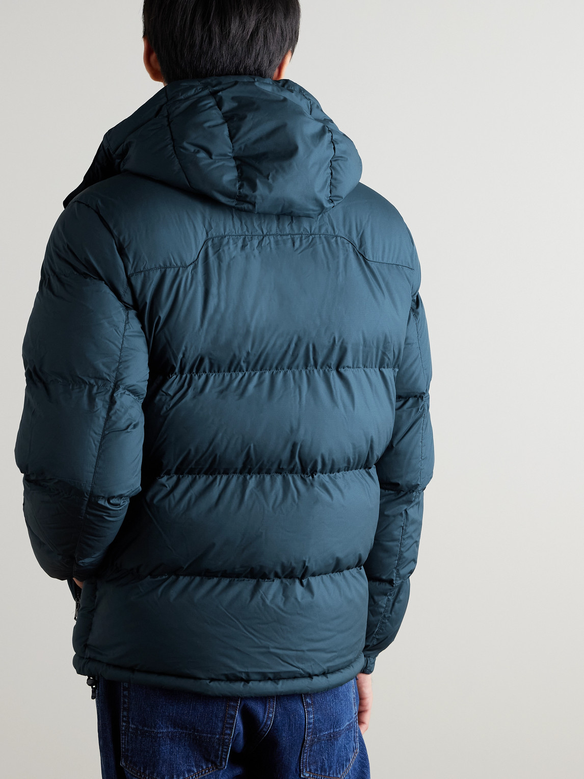 Polo Ralph Lauren Gorham Water-repellent Ripstop Fabric Down Jacket Clothing In Blue