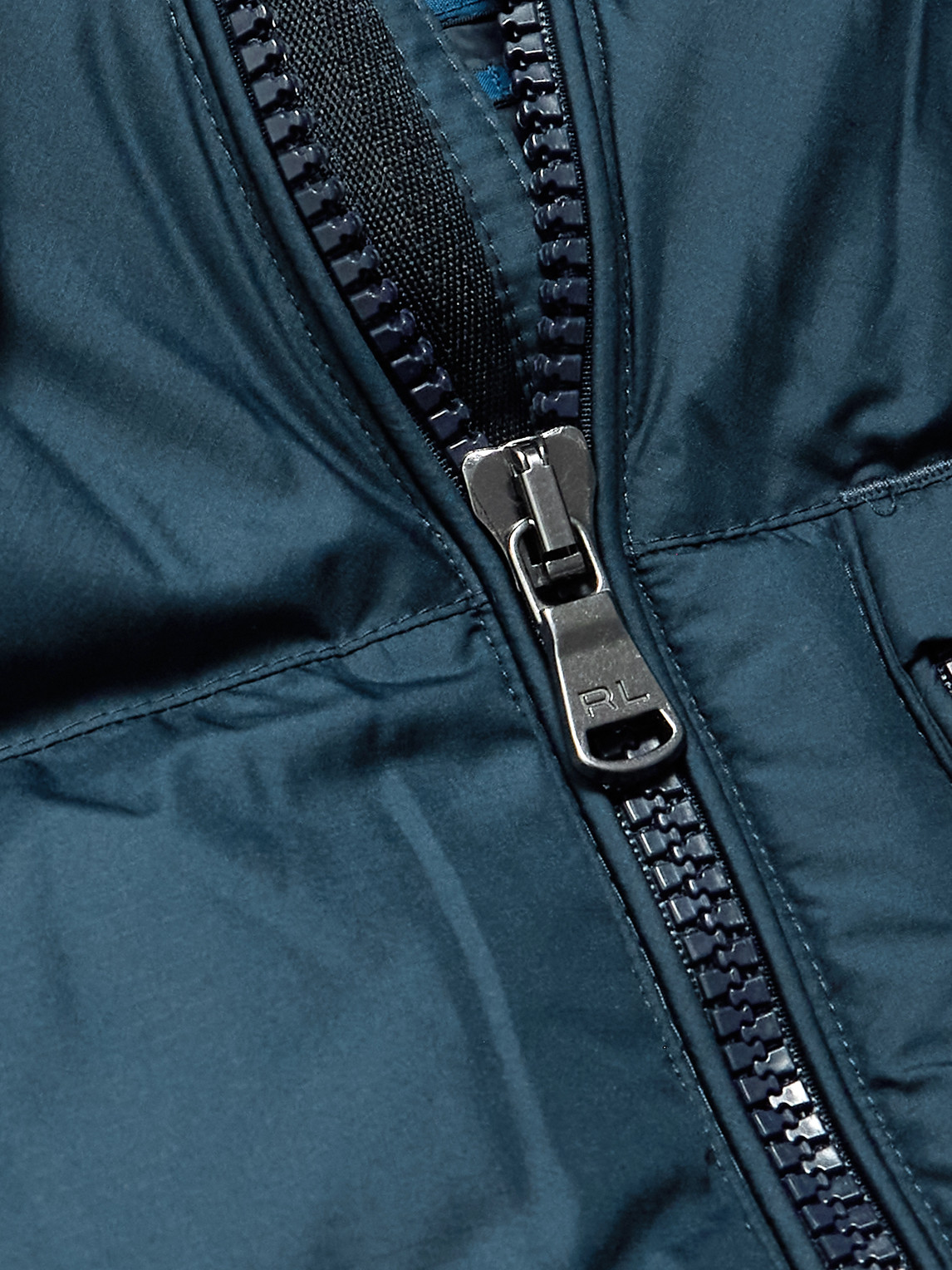 Polo Ralph Lauren Gorham Water-repellent Ripstop Fabric Down Jacket Clothing In Blue