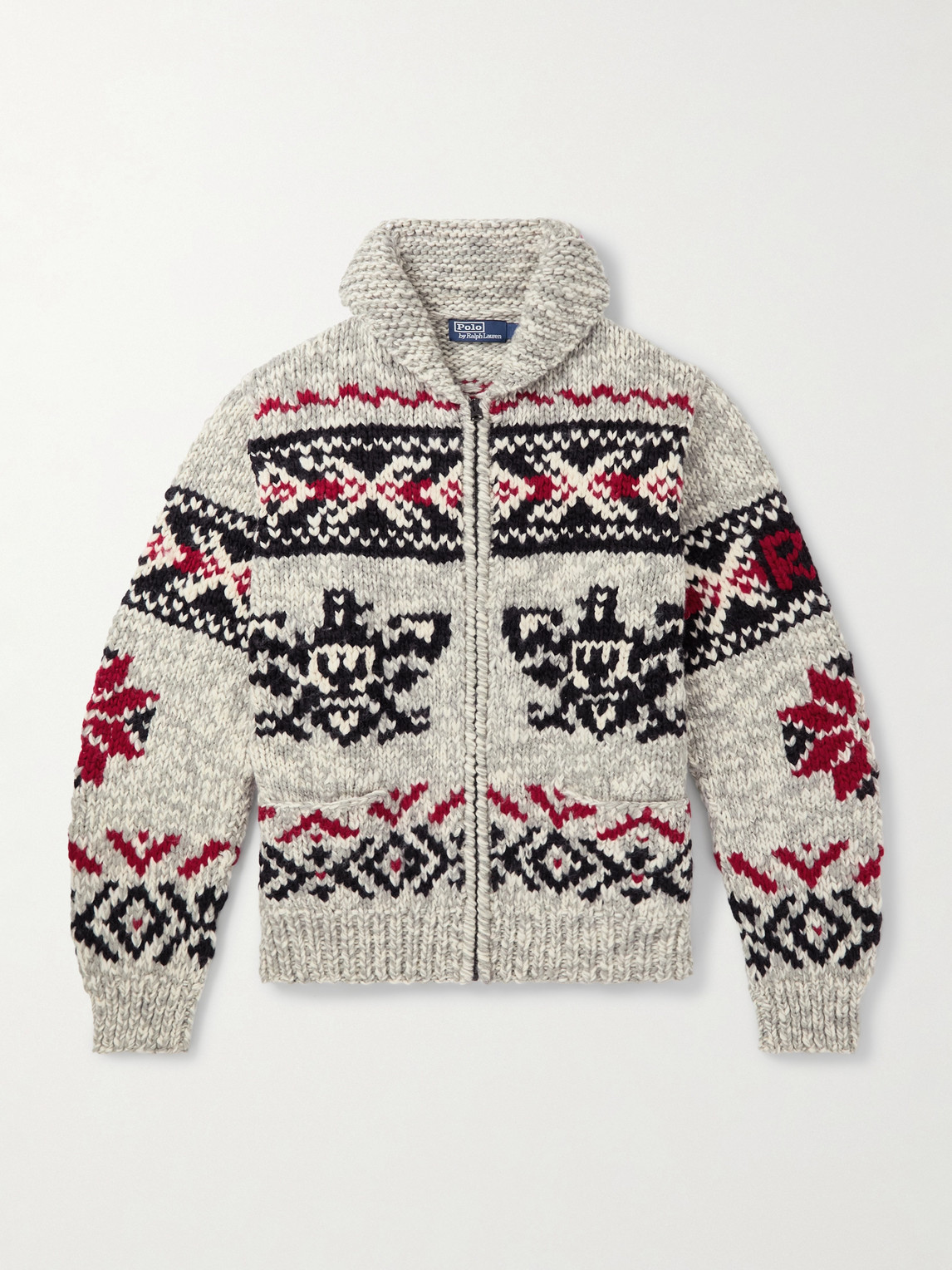 Polo Ralph Lauren hawl-Collar Wool-Jacquard Zip-Up Cardigan - Men