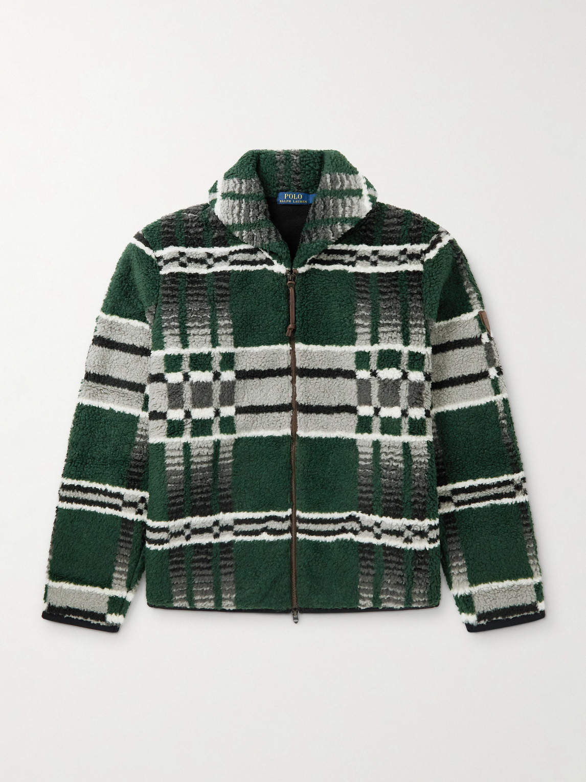 Polo Ralph Lauren hawl-Collar Checked Woven Zip-Up Cardigan - Men