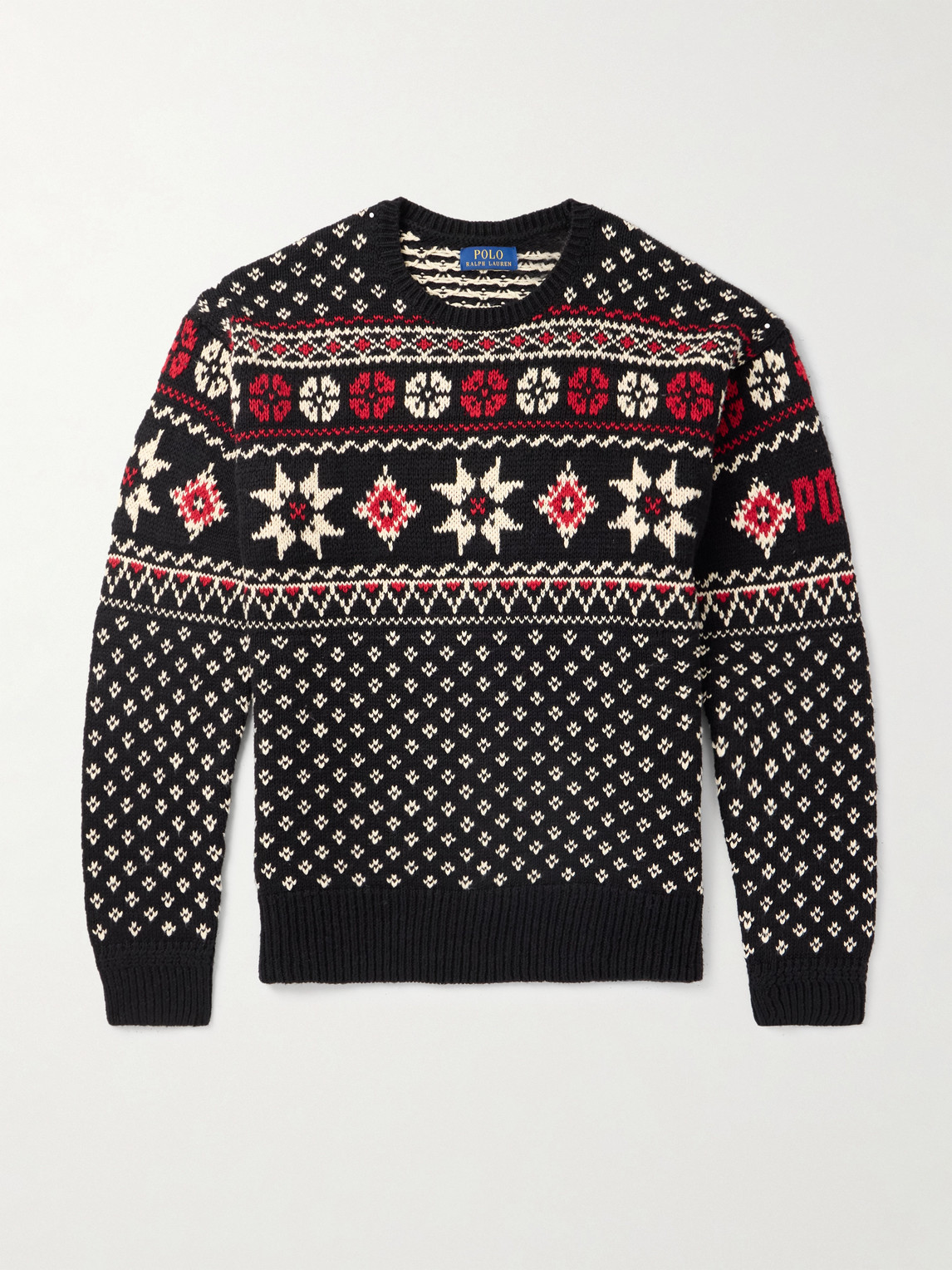 Polo Ralph Lauren Intarsia Cotton and Cashmere-Blend weater - Men