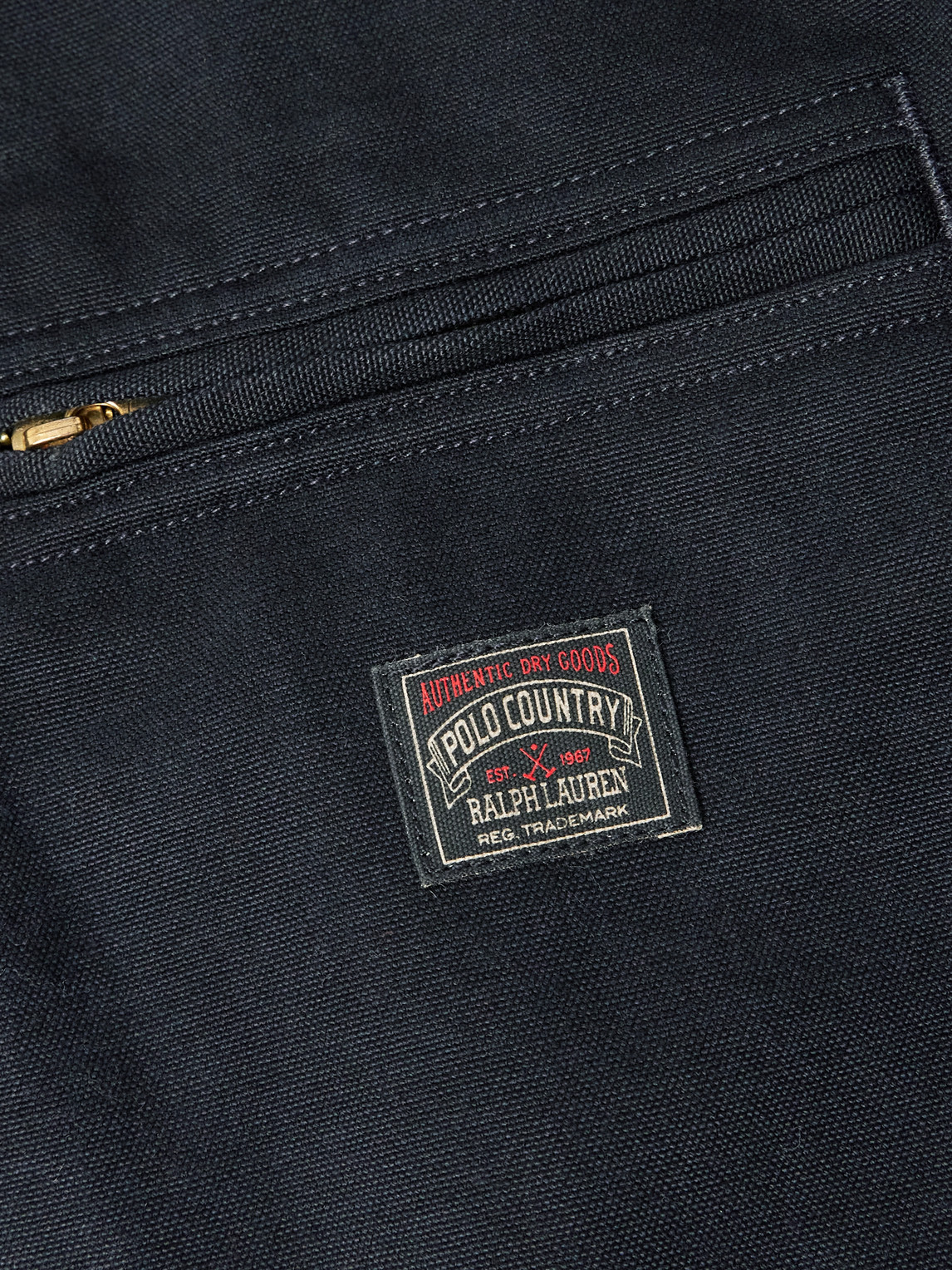 Polo Ralph Lauren Logo-appliquéd Corduroy-trimmed Padded Cotton-canvas Field Jacket In Black
