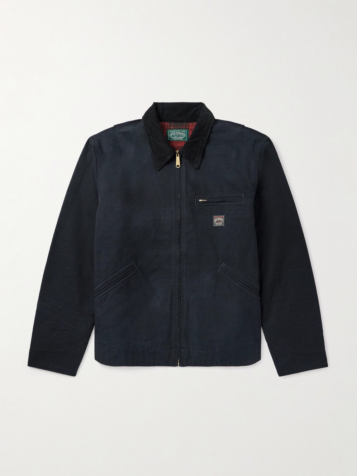 Polo Ralph Lauren Logo-Appliquéd Corduroy-Trimmed Padded Cotton-Canvas Field Jacket - Men