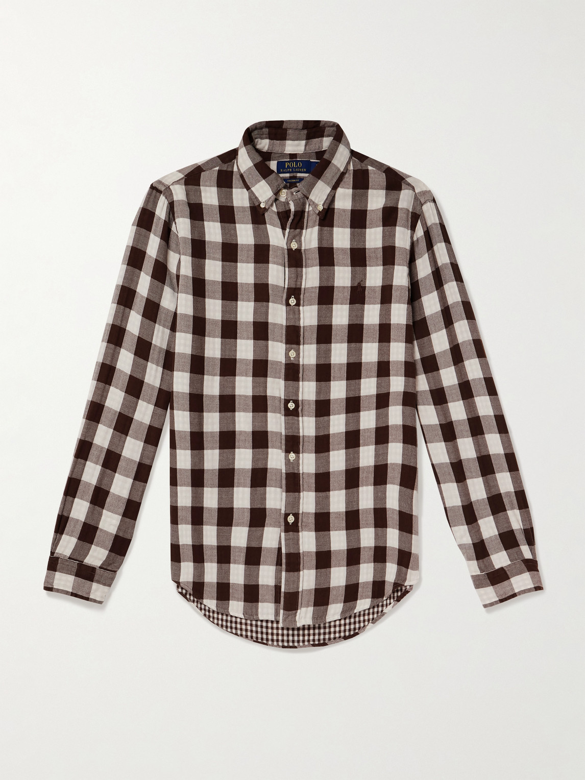 Polo Ralph Lauren Button-Down Collar Logo-Embroidered Checked Cotton hirt - Men
