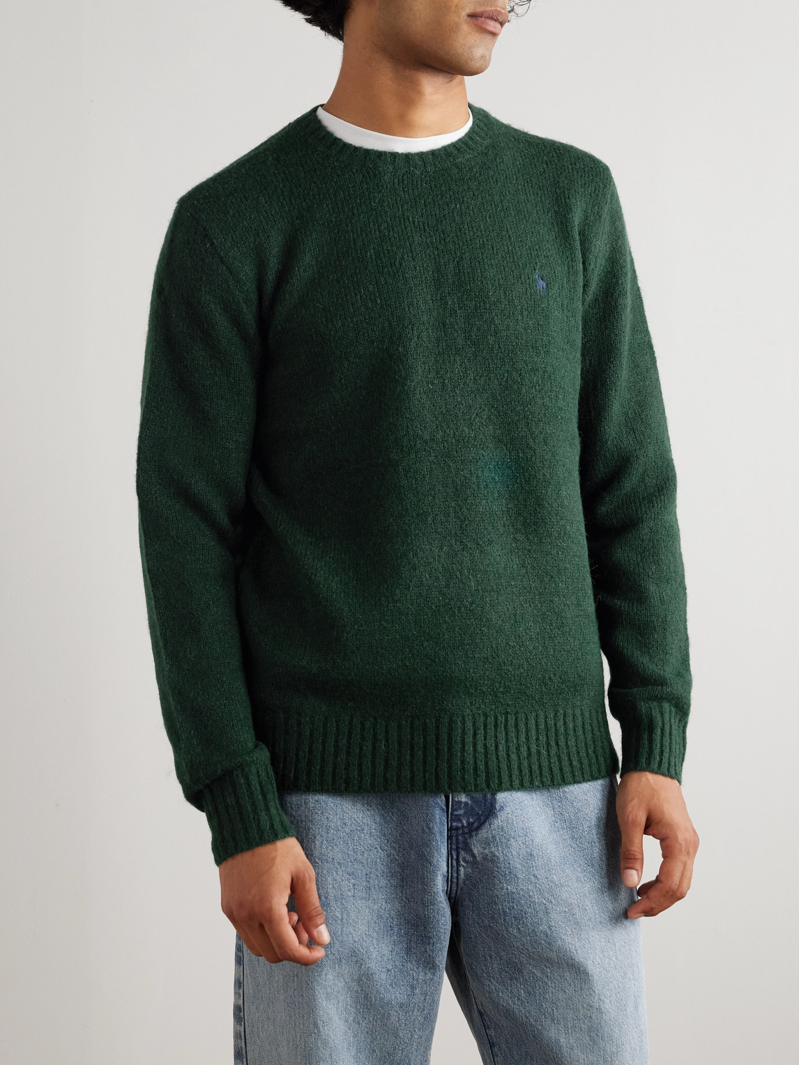  Polo Ralph Lauren - Logo-embroidered Knitted Sweater - Men - Green - M 
