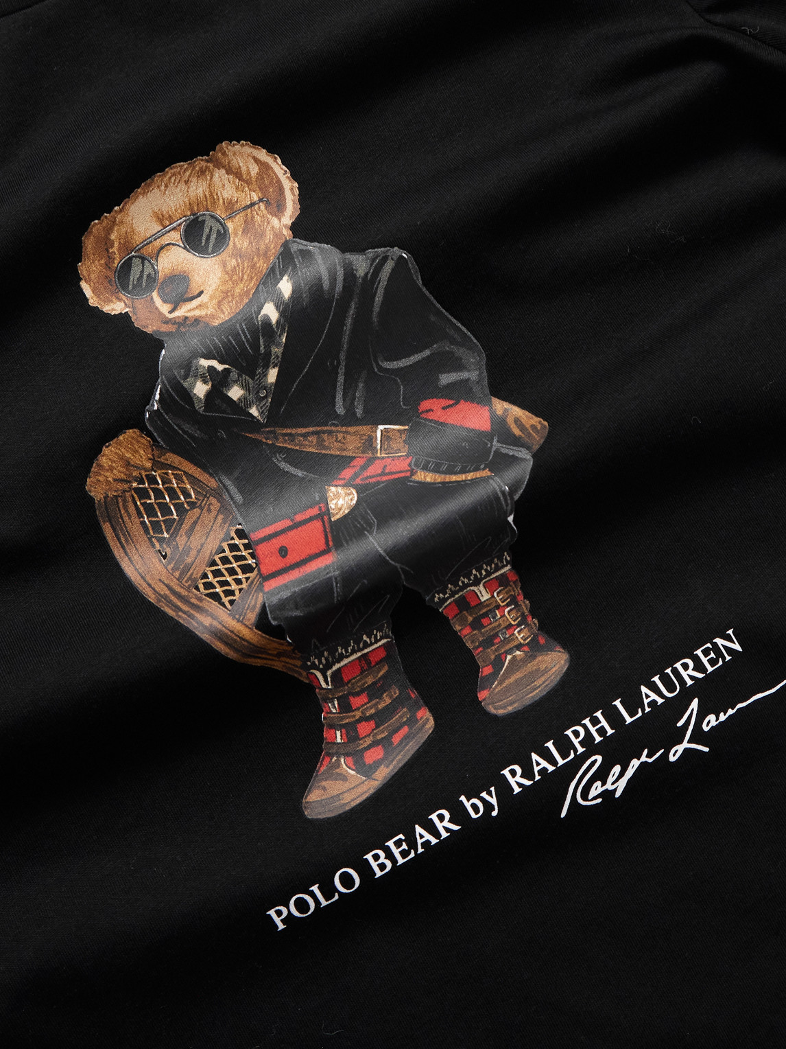 Polo Ralph Lauren Printed Cotton-jersey T-shirt In Black